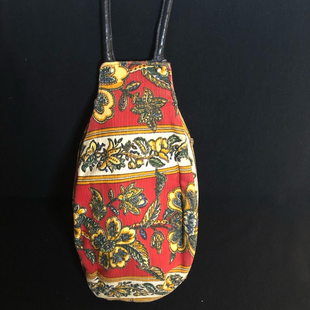 Purse Italian Made Fabric Satchel Circa 1950s/60s